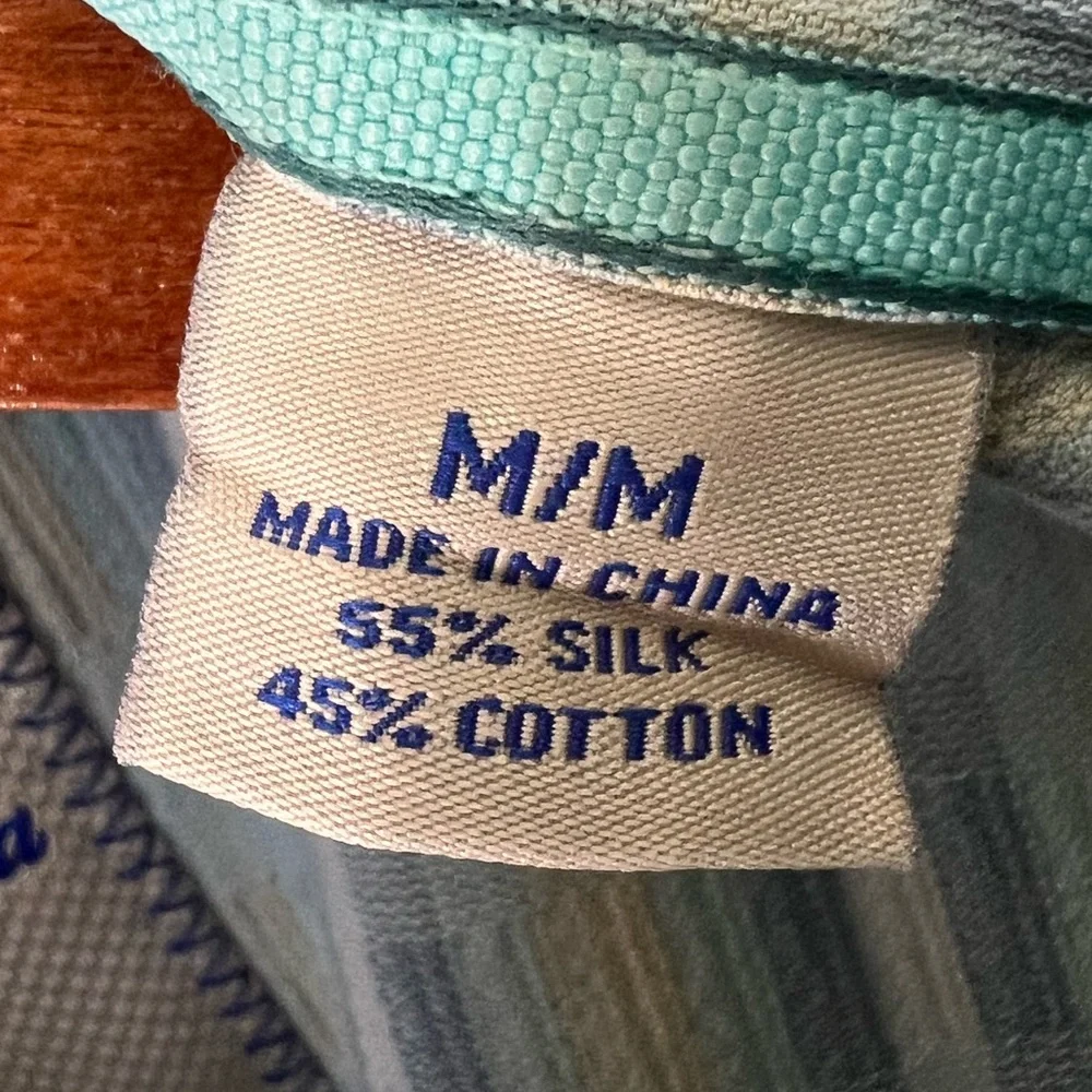 Tommy Bahama Silk Cotton Blend Shirt Pixel In Paradise Camp Shirt Blue Aloha Med - Picture 6 of 16